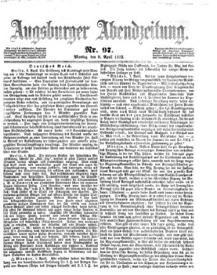 Augsburger Abendzeitung Montag 8. April 1872