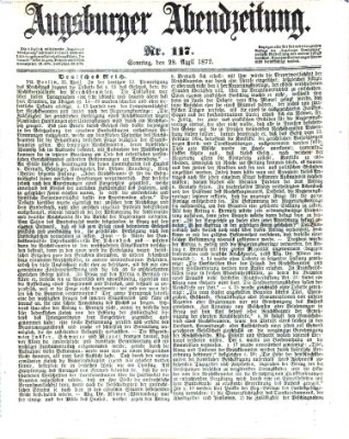 Augsburger Abendzeitung Sonntag 28. April 1872