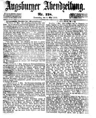 Augsburger Abendzeitung Donnerstag 9. Mai 1872