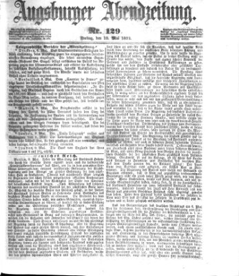 Augsburger Abendzeitung Freitag 10. Mai 1872