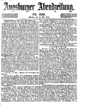 Augsburger Abendzeitung Dienstag 14. Mai 1872