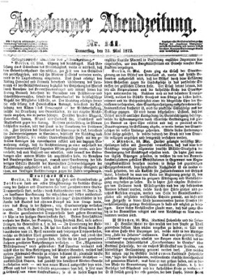 Augsburger Abendzeitung Donnerstag 23. Mai 1872