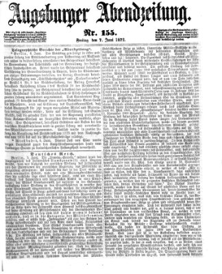 Augsburger Abendzeitung Freitag 7. Juni 1872