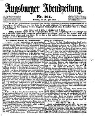 Augsburger Abendzeitung Sonntag 16. Juni 1872