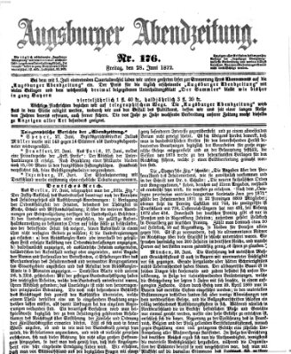 Augsburger Abendzeitung Freitag 28. Juni 1872