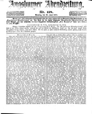 Augsburger Abendzeitung Sonntag 30. Juni 1872