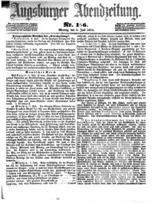 Augsburger Abendzeitung Montag 8. Juli 1872