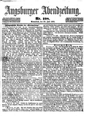 Augsburger Abendzeitung Samstag 20. Juli 1872