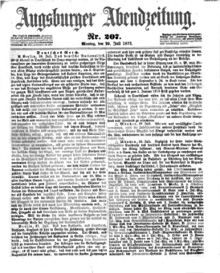 Augsburger Abendzeitung Montag 29. Juli 1872