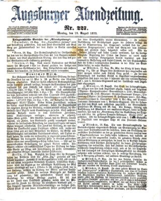 Augsburger Abendzeitung Montag 19. August 1872