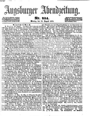 Augsburger Abendzeitung Montag 26. August 1872