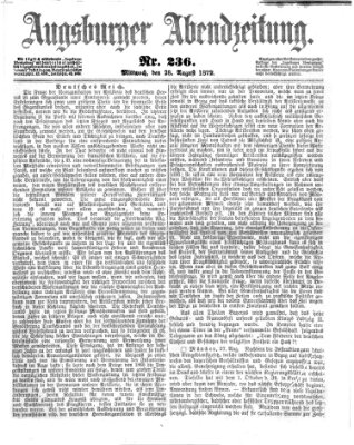 Augsburger Abendzeitung Mittwoch 28. August 1872