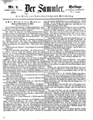 Der Sammler (Augsburger Abendzeitung) Samstag 6. Januar 1872