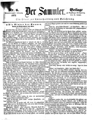 Der Sammler (Augsburger Abendzeitung) Dienstag 16. Januar 1872