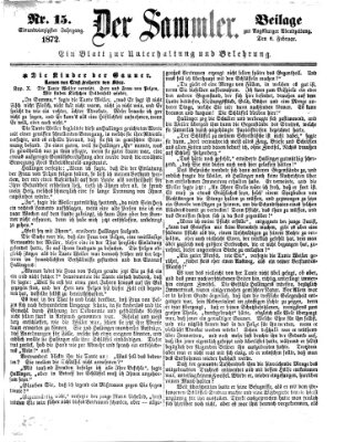 Der Sammler (Augsburger Abendzeitung) Dienstag 6. Februar 1872