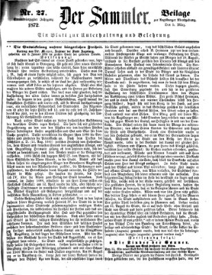 Der Sammler (Augsburger Abendzeitung) Dienstag 5. März 1872