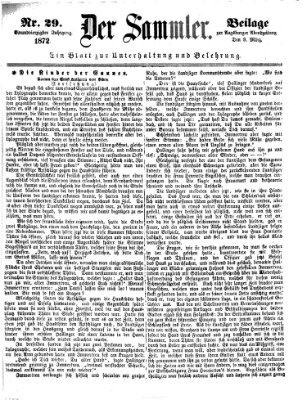 Der Sammler (Augsburger Abendzeitung) Samstag 9. März 1872