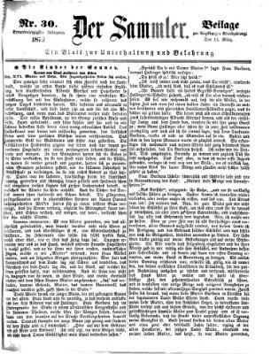 Der Sammler (Augsburger Abendzeitung) Dienstag 12. März 1872