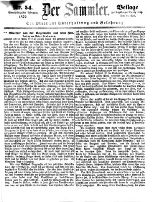 Der Sammler (Augsburger Abendzeitung) Dienstag 14. Mai 1872