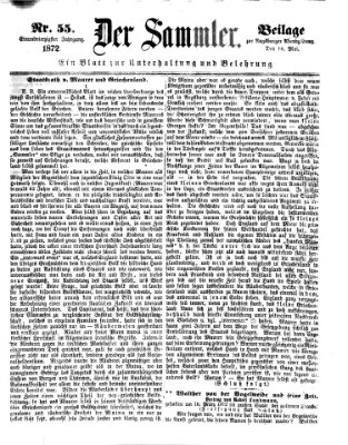 Der Sammler (Augsburger Abendzeitung) Donnerstag 16. Mai 1872