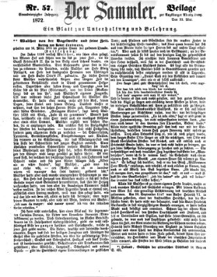 Der Sammler (Augsburger Abendzeitung) Donnerstag 23. Mai 1872