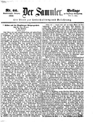 Der Sammler (Augsburger Abendzeitung) Samstag 15. Juni 1872