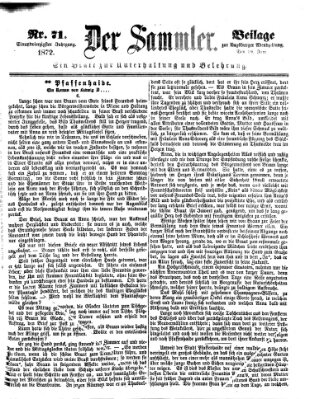 Der Sammler (Augsburger Abendzeitung) Samstag 29. Juni 1872