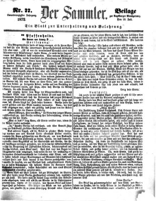 Der Sammler (Augsburger Abendzeitung) Samstag 13. Juli 1872