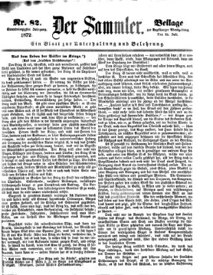 Der Sammler (Augsburger Abendzeitung) Donnerstag 25. Juli 1872