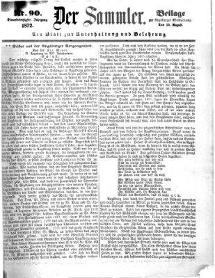 Der Sammler (Augsburger Abendzeitung) Donnerstag 15. August 1872