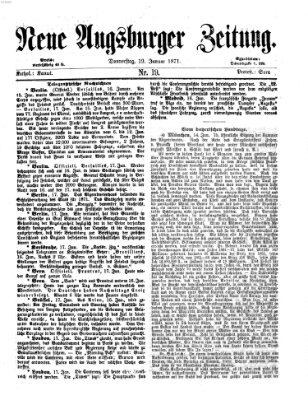 Neue Augsburger Zeitung Donnerstag 19. Januar 1871