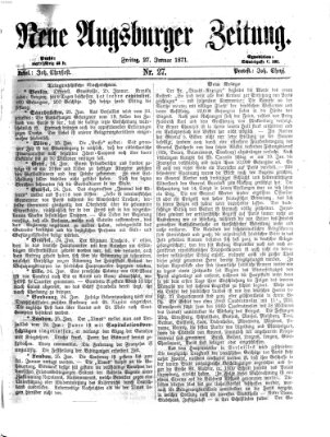 Neue Augsburger Zeitung Freitag 27. Januar 1871