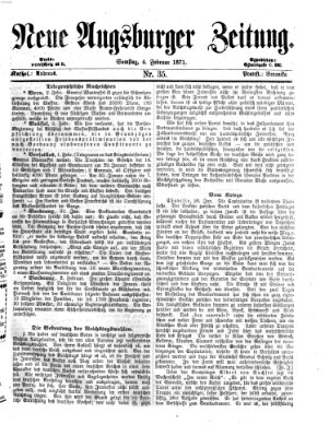 Neue Augsburger Zeitung Samstag 4. Februar 1871