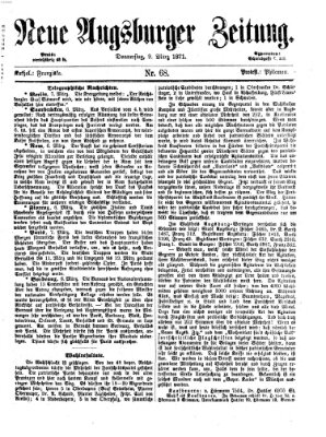 Neue Augsburger Zeitung Donnerstag 9. März 1871