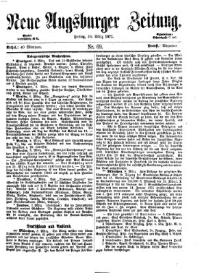 Neue Augsburger Zeitung Freitag 10. März 1871