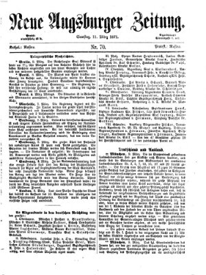 Neue Augsburger Zeitung Samstag 11. März 1871