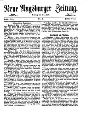 Neue Augsburger Zeitung Sonntag 12. März 1871