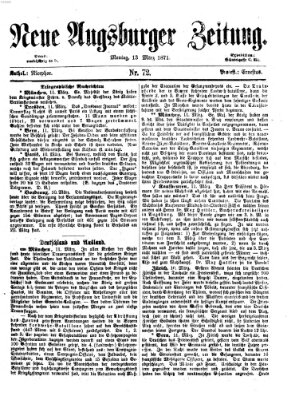 Neue Augsburger Zeitung Montag 13. März 1871