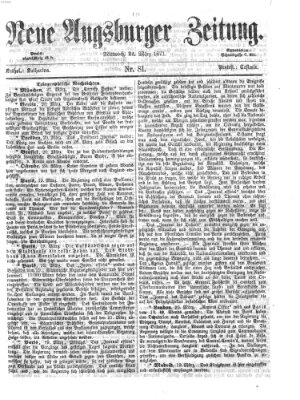 Neue Augsburger Zeitung Mittwoch 22. März 1871