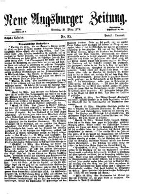 Neue Augsburger Zeitung Sonntag 26. März 1871