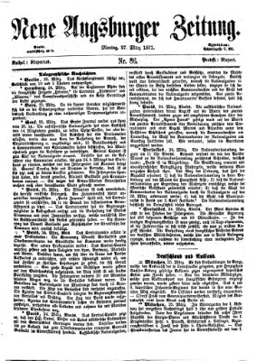 Neue Augsburger Zeitung Montag 27. März 1871