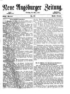 Neue Augsburger Zeitung Dienstag 28. März 1871