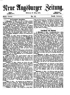 Neue Augsburger Zeitung Mittwoch 29. März 1871