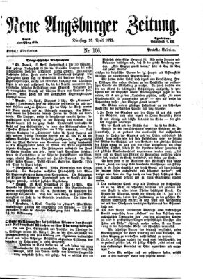 Neue Augsburger Zeitung Dienstag 18. April 1871