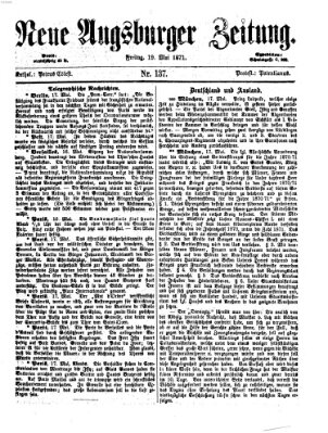 Neue Augsburger Zeitung Freitag 19. Mai 1871