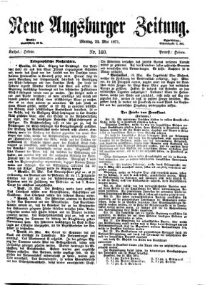 Neue Augsburger Zeitung Montag 22. Mai 1871