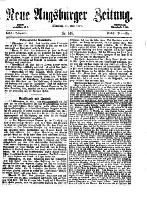 Neue Augsburger Zeitung Mittwoch 31. Mai 1871