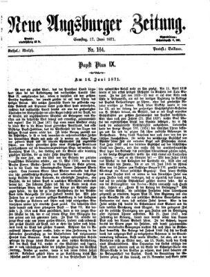 Neue Augsburger Zeitung Samstag 17. Juni 1871