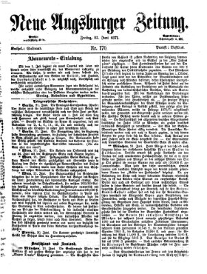 Neue Augsburger Zeitung Freitag 23. Juni 1871