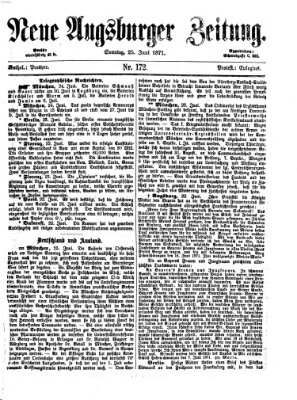 Neue Augsburger Zeitung Sonntag 25. Juni 1871